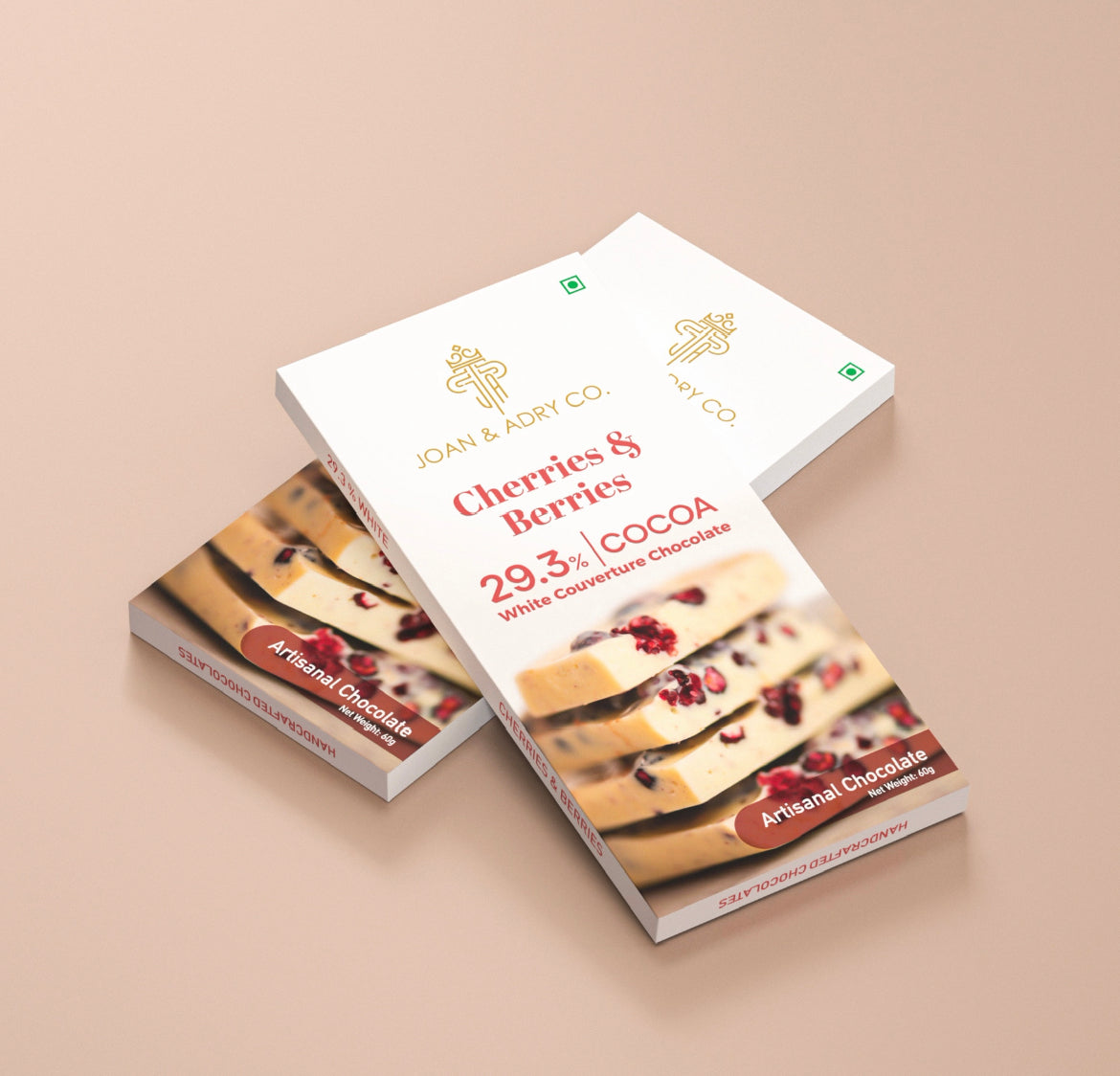 Cherries & Berries in 29.3% White Couverture Bar