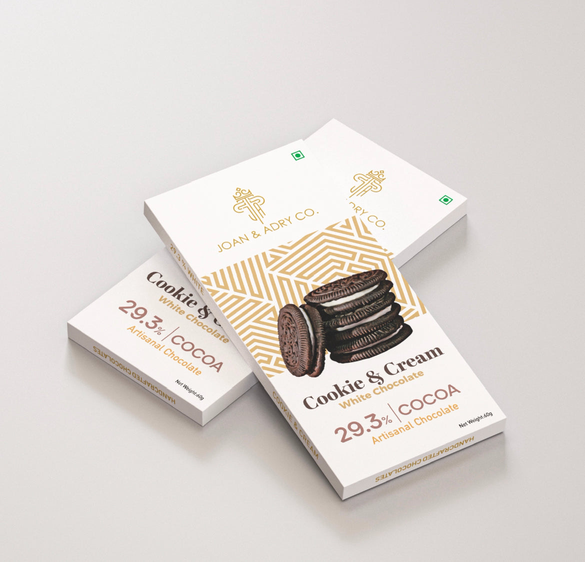 Cookie & Cream in 29.3% White Couverture Bar