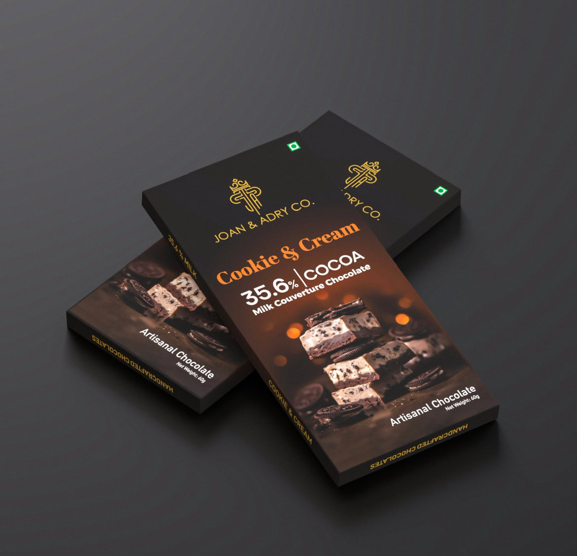 Cookie & Cream in 35.6% Milk Couverture Bar