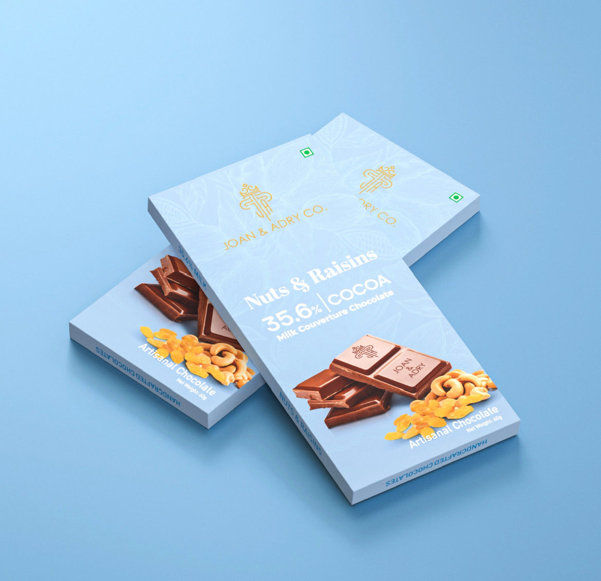 Nuts & Raisins in 35.6% Milk Couverture Bar