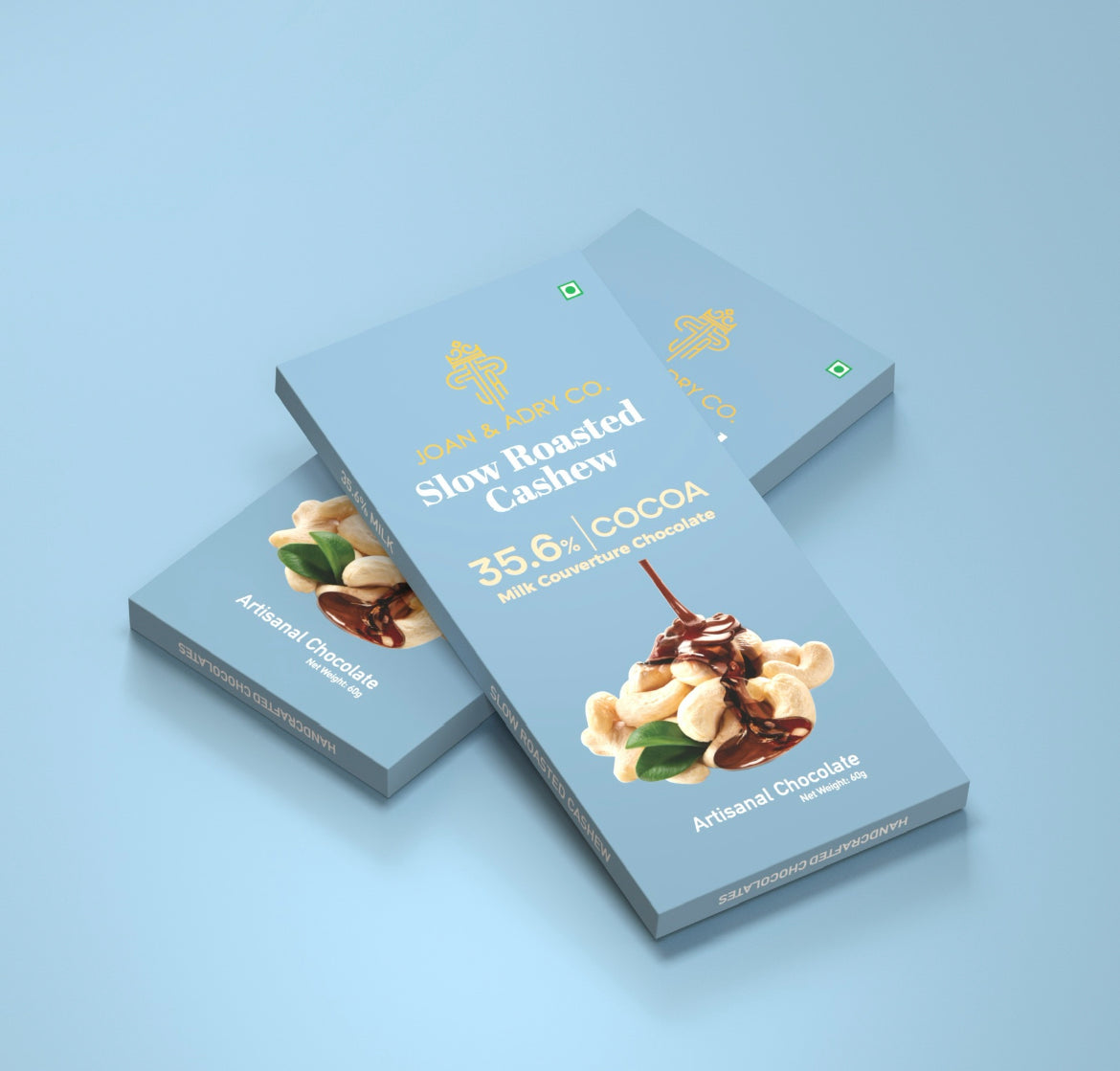 Dry Roasted Cashew in 35.6% Milk Couverture Bar