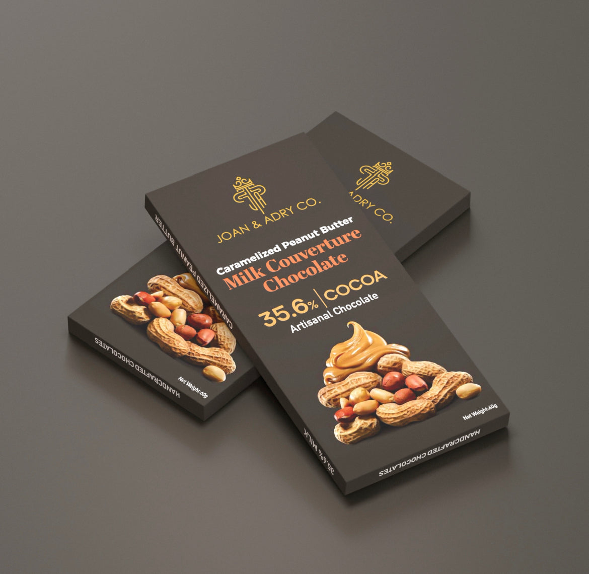 Caramel Peanut Butter in 35.6% Milk Couverture Bar