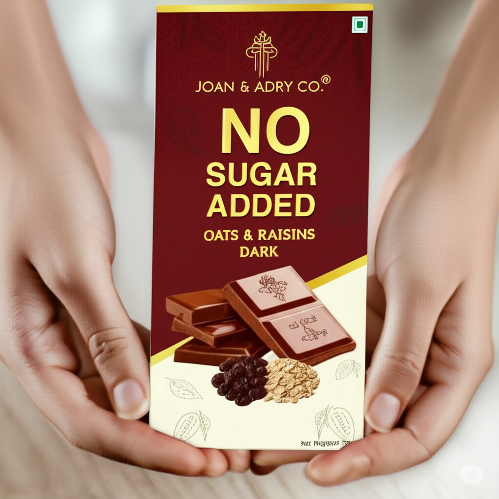 Sugar Free Dark Chocolate with Oats & Raisins