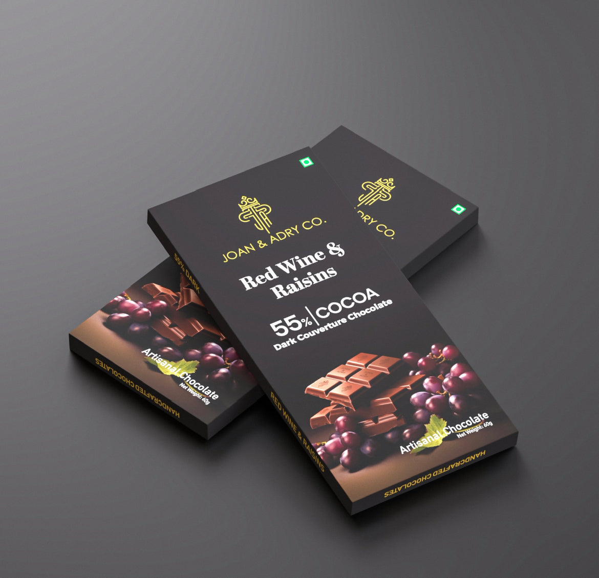 Red Wine & Raisins in 55% Dark Couverture Bar