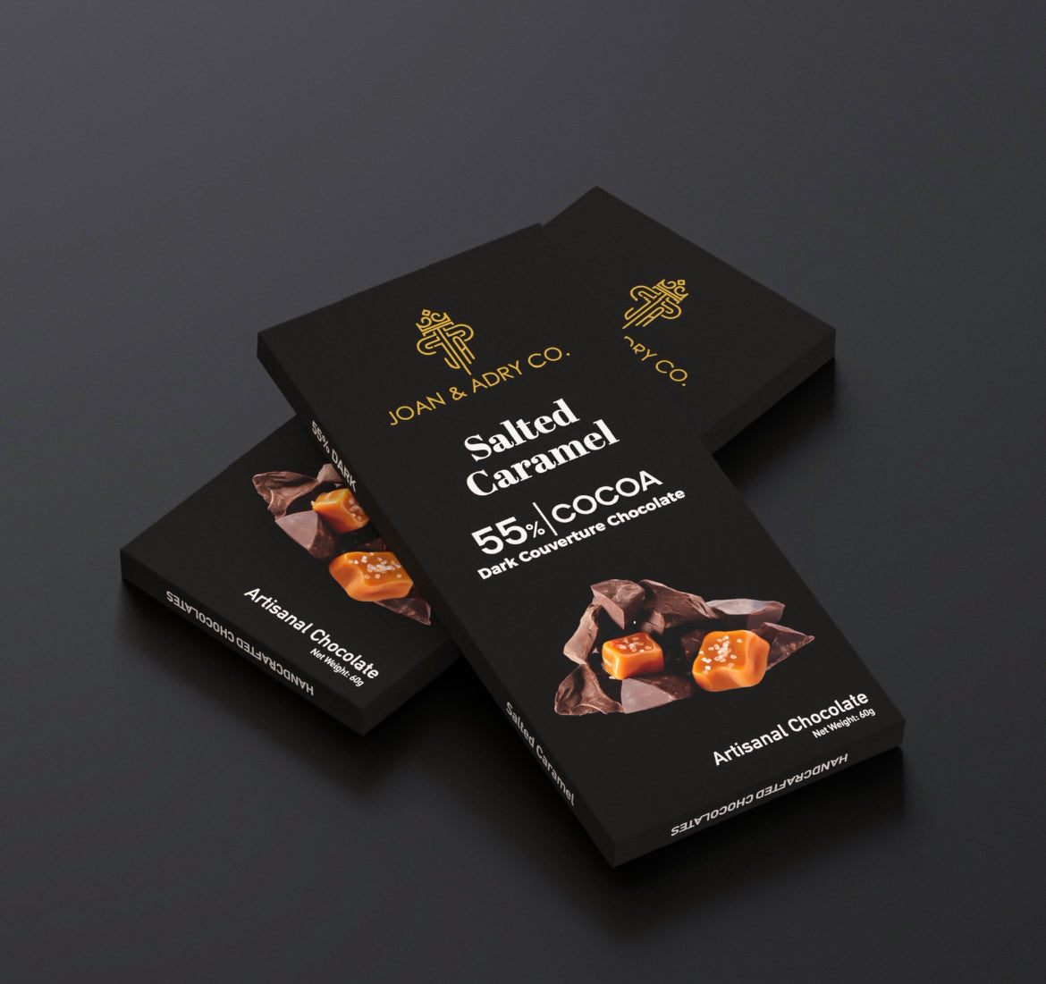 Salted Caramel in 55% Dark Couverture Bar