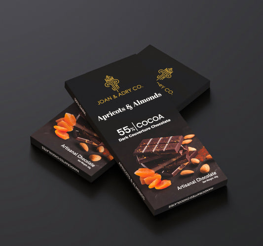 Apricots & Roasted Almonds in 55% Dark Couverture Bar